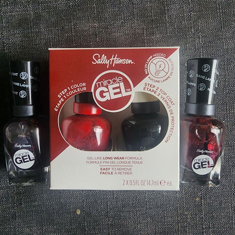 Sally Hansen Miracle Gel Nail Polish NIP Lot of 4 Dig Fig Stilettos & Studs